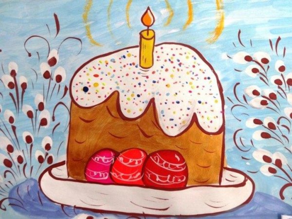 Рисунок на тему Пасха