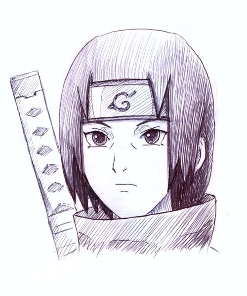 Раскраска Итачи Учиха