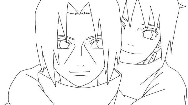 Саске Чиби раскраска