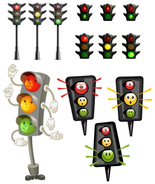 Наклейки светофор