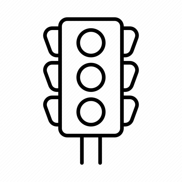 Светофор чёрно белый