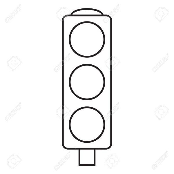 Трафарет светофора для рисования