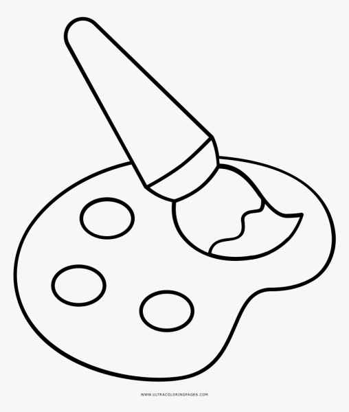 Раскраска кисти и краски