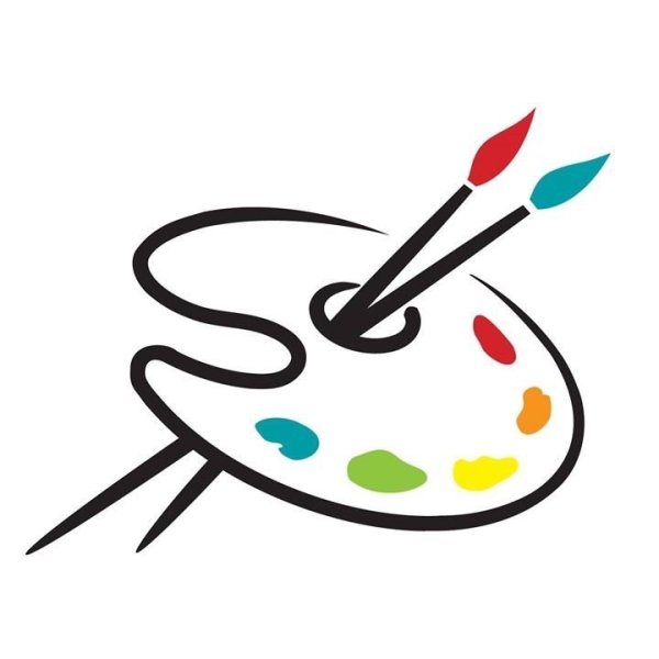 Палитра с кисточкой