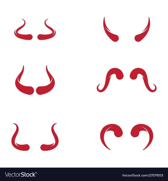 Рожки дьявола на белом фоне