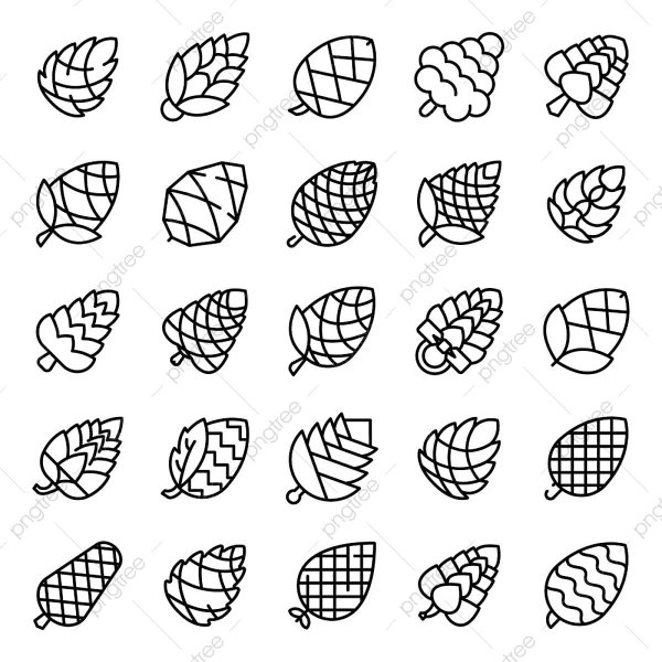 Шишка вектор контур