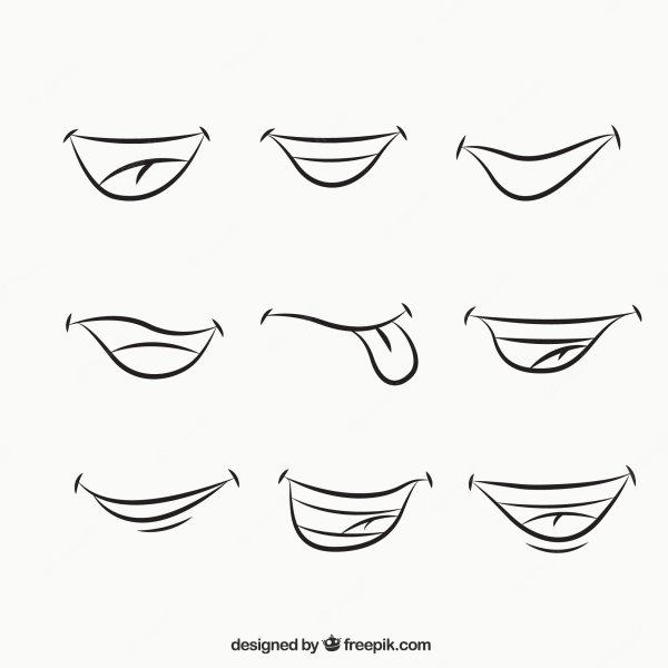 Улыбка мультяшная