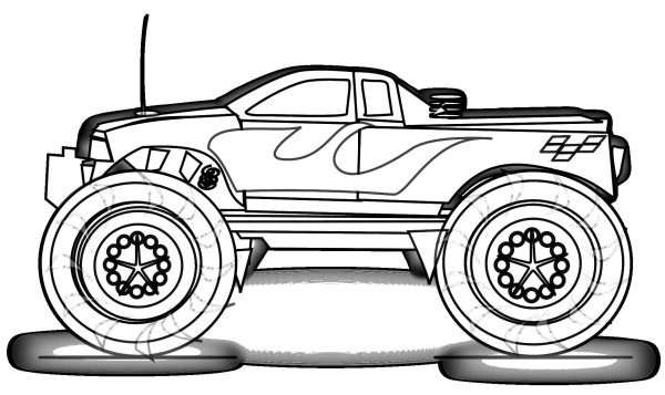 Раскраска хот Вилс монстр трак