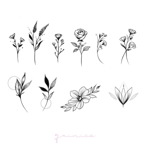 Маленькие цветы эскиз