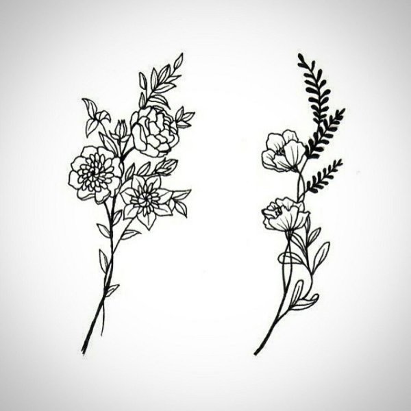 Маленькие цветы эскиз
