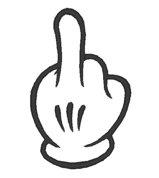 Микки Маус средний палец