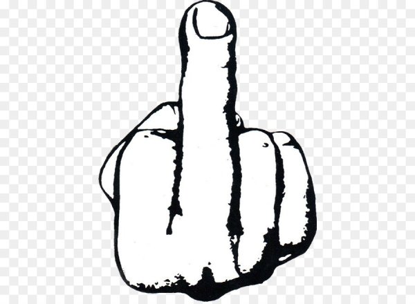 Нарисованный средний палец