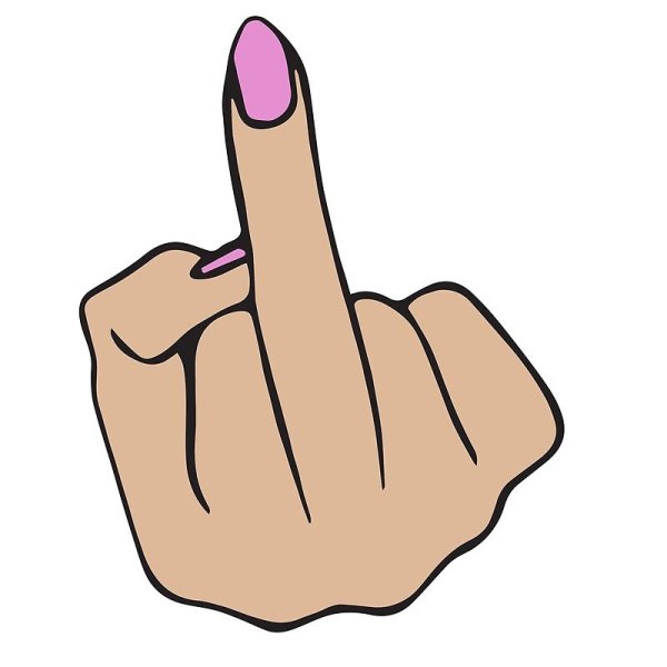 Нарисованный фак