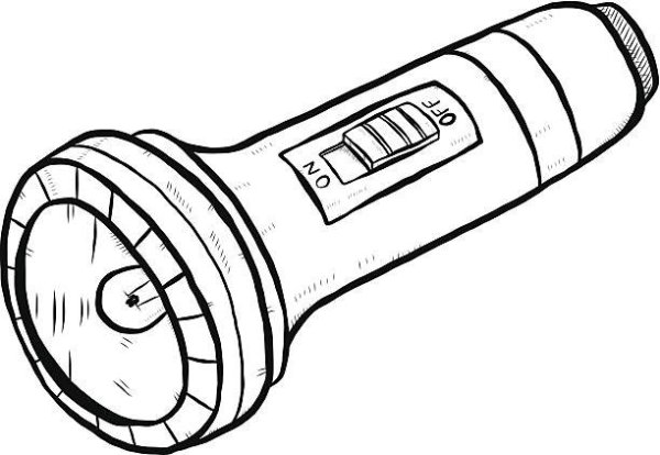 Фонарик раскраска