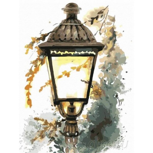 Фонарь на белом фоне