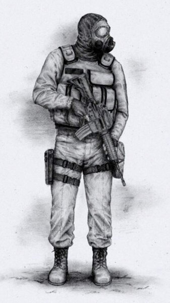 Сталкер рисунки карандашом