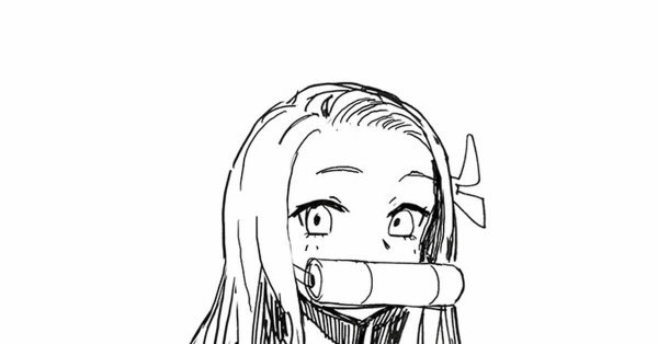 Незуко рисунок для срисовки