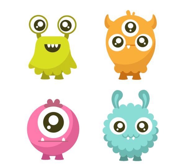 Разноцветные монстрики