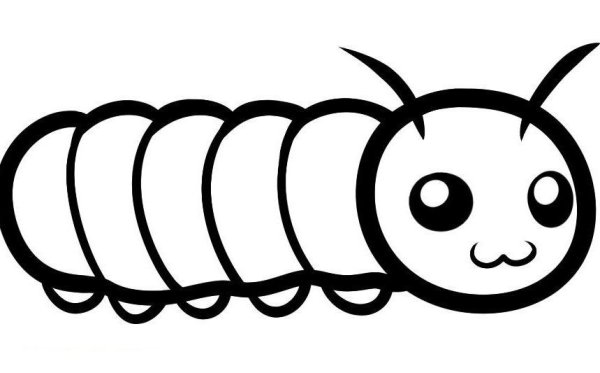 Гусеница раскраска