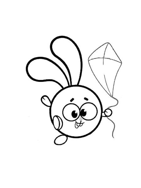 Раскраска Крошик Смешарики