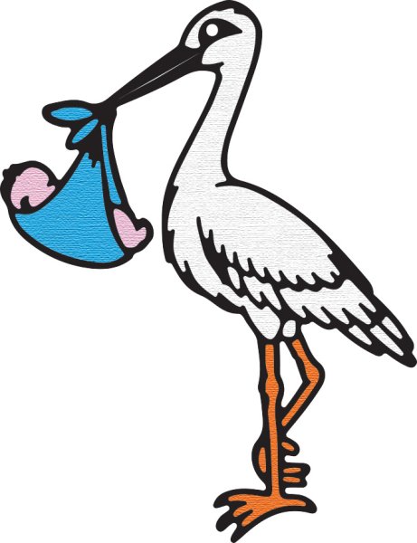 Нарисовать аиста