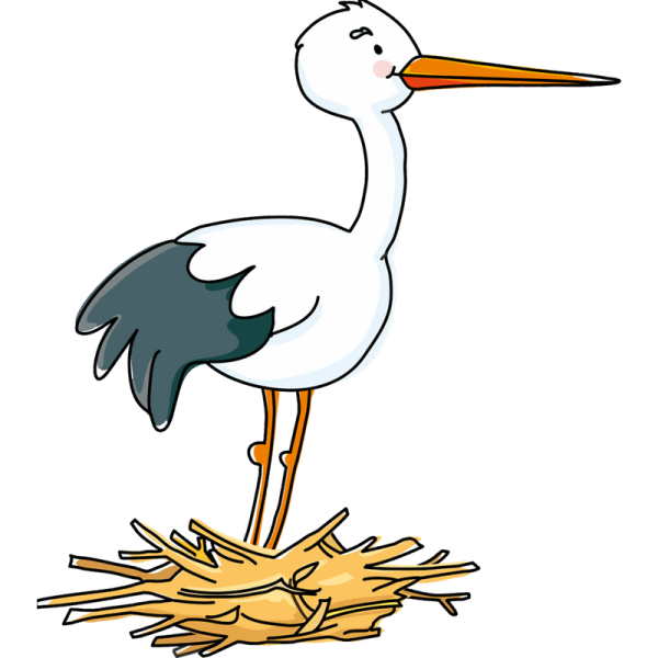 Аист с ребенком