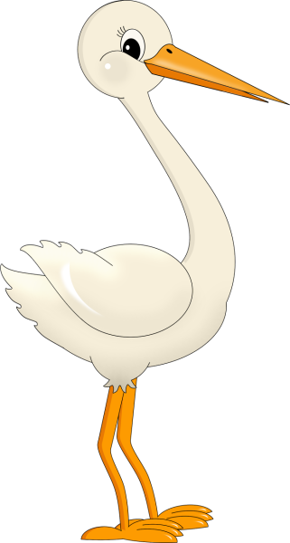 Аист для рисования