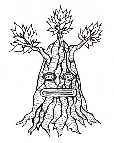 Баобаб раскраска