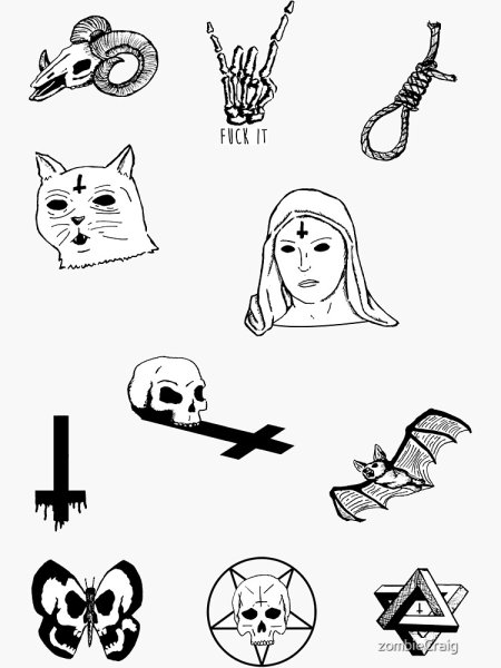 Готичное простое тату