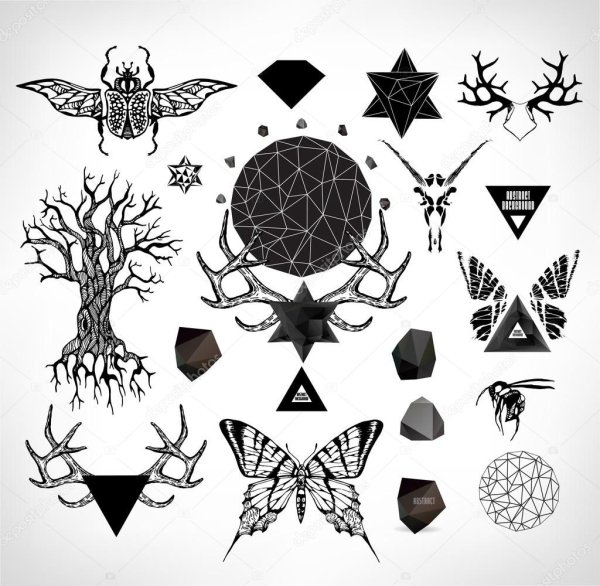 Готические тату маленькие