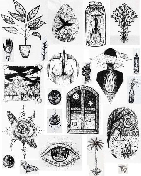 Странные готические рисунки