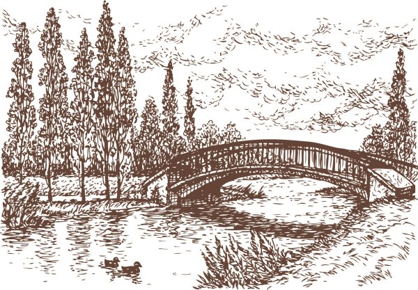 Мост рисунок