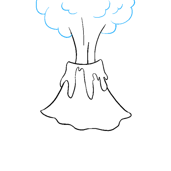 Вулкан карандашом