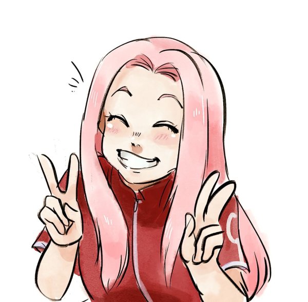 Аниме для срисовки Сакура Харуно