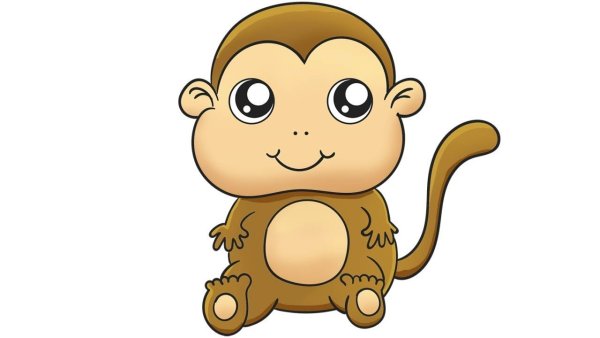 Маленькая обезьянка рисунок