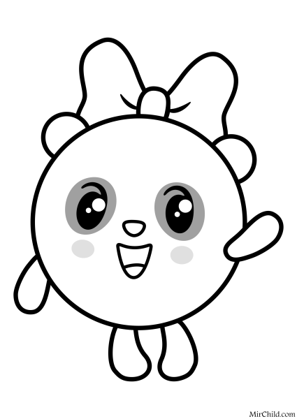 Пандочка Малышарики раскраска