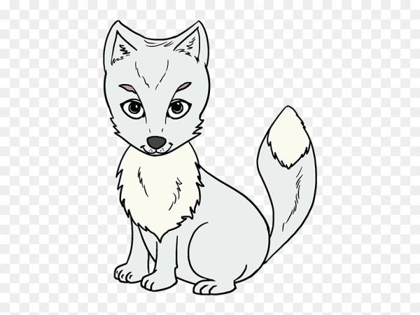 Песец раскраска