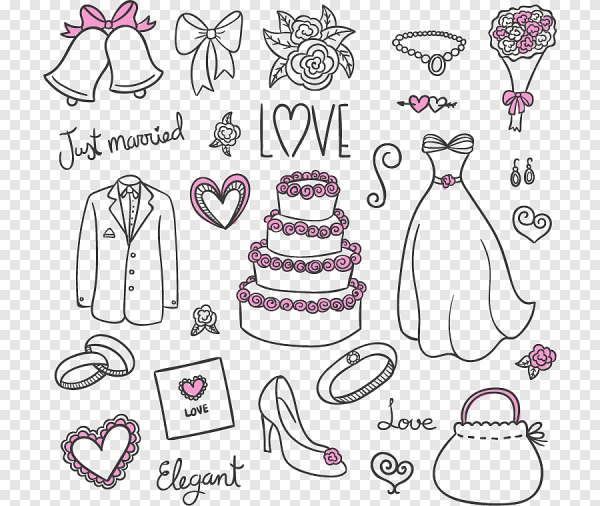 Рисунки на свадьбу для срисовки