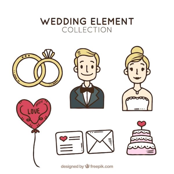 Элементы свадьбы рисунок