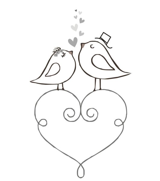 Рисунки на свадьбу для срисовки