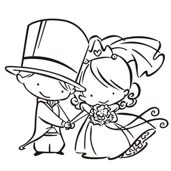 Свадьба рисунок смешной