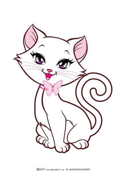 Раскраска маленькая кошечка