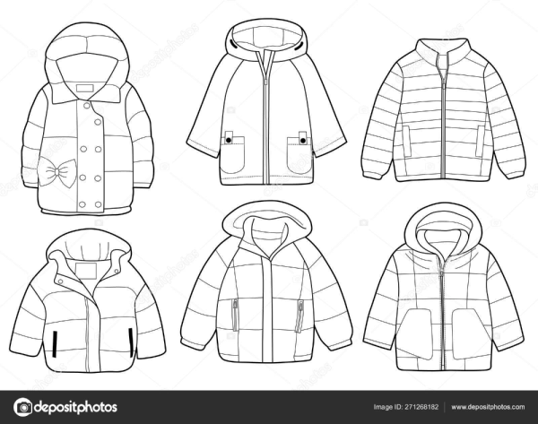 Куртка раскраска