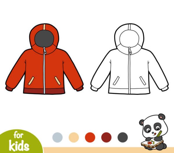 Куртка детская раскраска