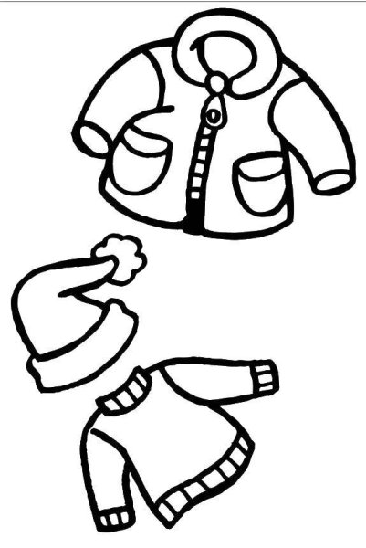 Верхняя одежда раскраска