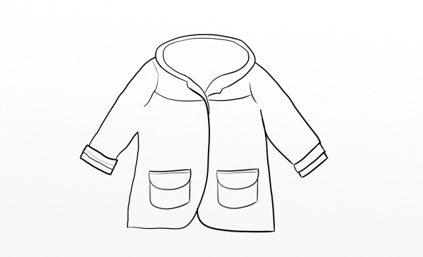 Куртка раскраска для детей