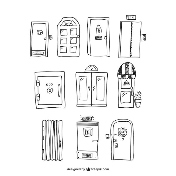 Дверь рисунок вектор