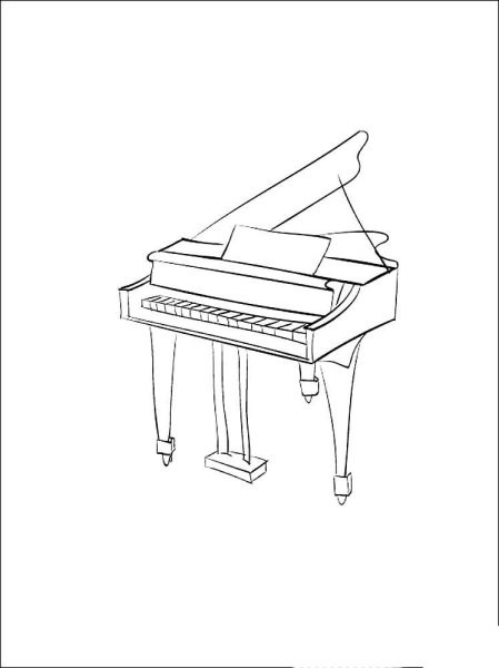 Фортепиано раскраска