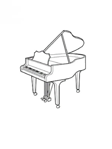 Рояль раскраска