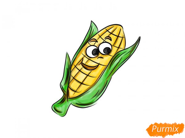 Как нарисовать кукурузу